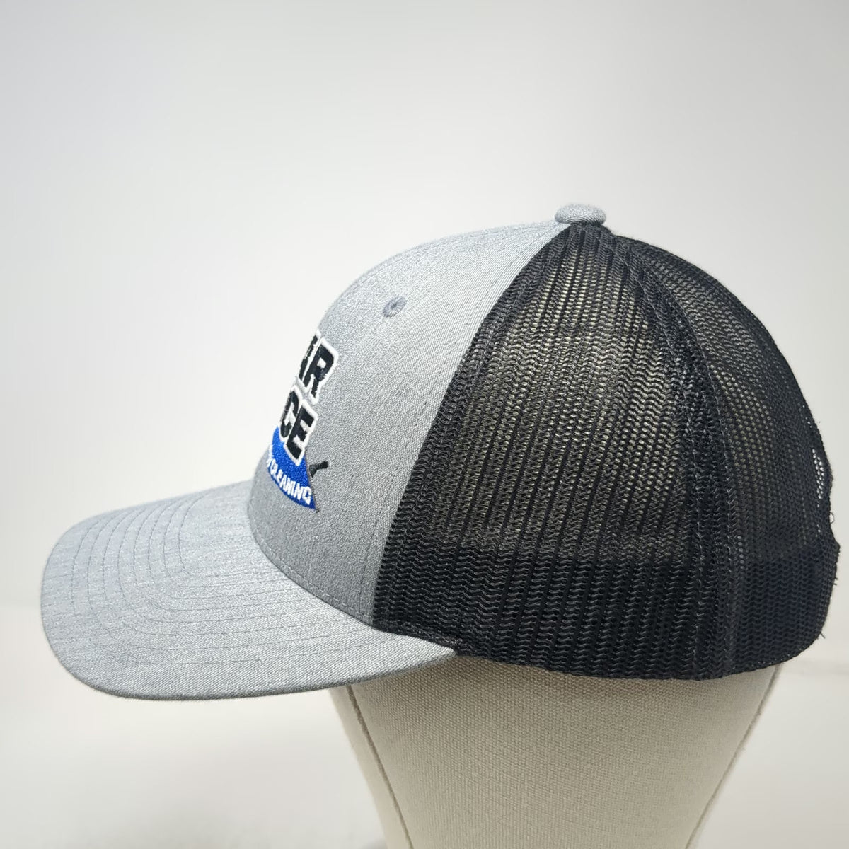 Richardson Trucker Hat Gray L Clear Choice Window Cleaning Mesh Back Snapback