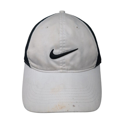 Nike One Strapback Golf Hat White One Size Embroidered Swoosh Adjustable