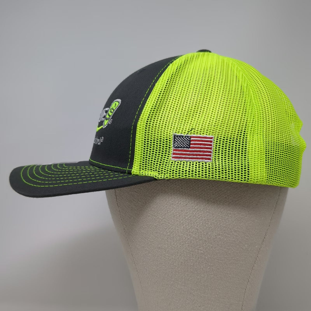 Richardson Trucker Hat Gray Yellow One Size Smarter Pest Control American Flag