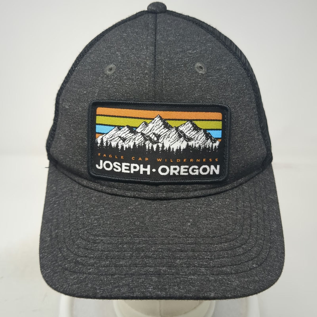 VooDoo Trucker Hat Gray One Size Eagle Cap Wilderness Joseph Oregon Patch Mesh