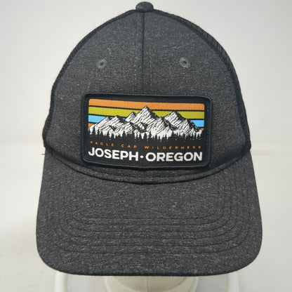 VooDoo Trucker Hat Gray One Size Eagle Cap Wilderness Joseph Oregon Patch Mesh