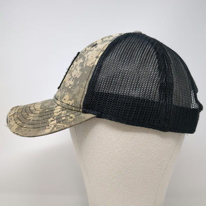 U.S. Army Trucker Hat Gray Camo One Size Distressed Snapback Mesh Star Patch