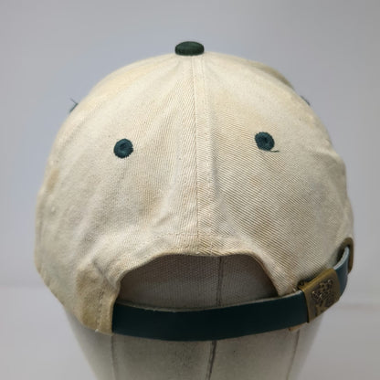 KC Baseball Cap Beige Green One Size Manhattan College Suede Bill Slideback Hat
