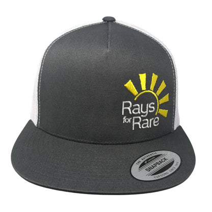 Rays For Rare Trucker Hat Gray One Size Adjustable Embroidered Mesh Back Yupoong