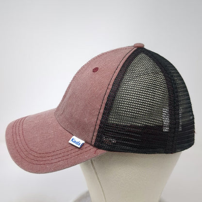 Keds Baseball Cap Red One Size Strapback Mesh Back Adjustable Cotton Blend Hat