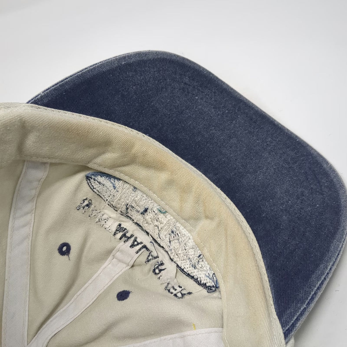 SCI Baseball Cap Beige Blue One Size Nantahala River Whitewater NC Souvenir Hat