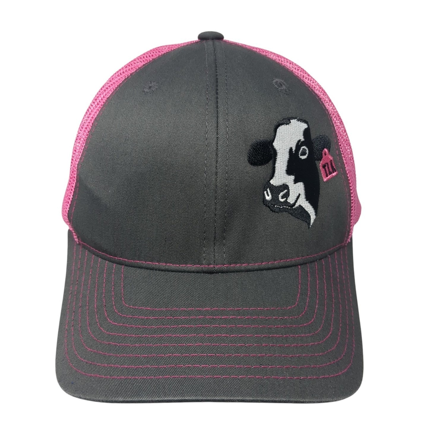 Richardson Snapback Mesh Back Trucker Hat Multi One Size Embroidered Cow