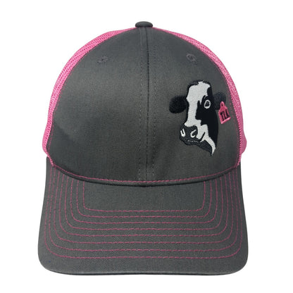 Richardson Snapback Mesh Back Trucker Hat Multi One Size Embroidered Cow