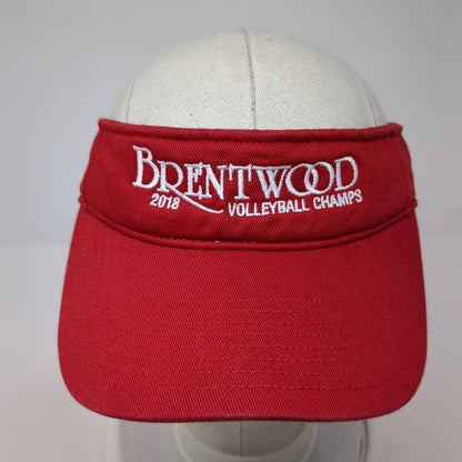 Brentwood 2018 Volleyball Champs Sun Visor Hat Red OS Adjustable R45 Richardson