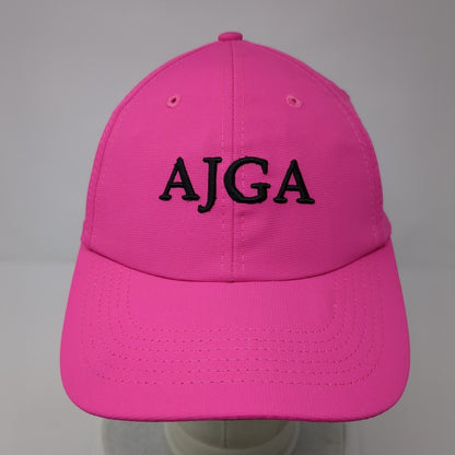 AJGA Strapback Hat Pink Small Fit Adjustable Embroidered Imperial Polyester