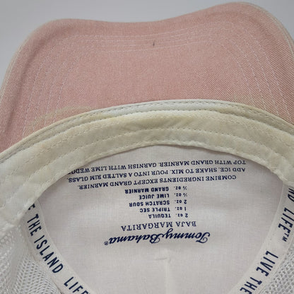 Tommy Bahama Pink Baseball Cap One Size Mesh Marlin Baja Margarita Recipe Hat