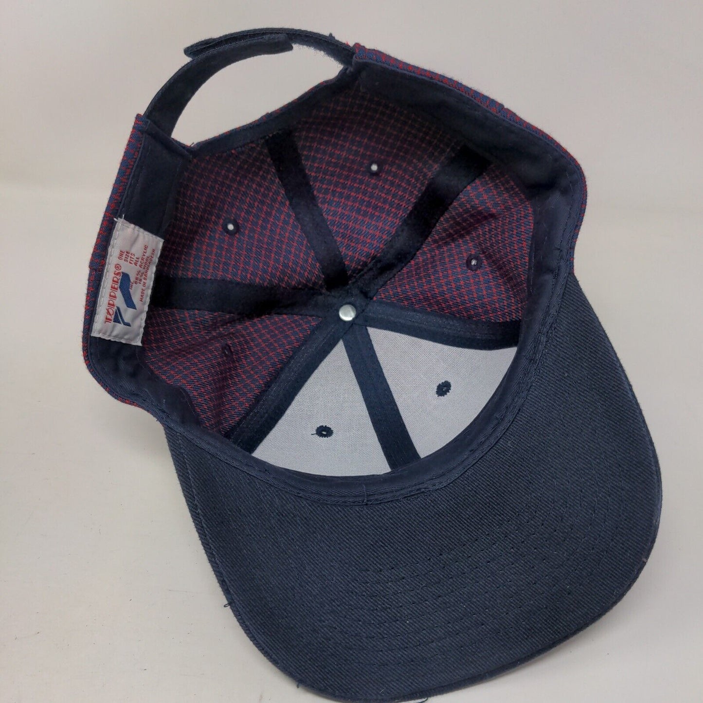 Toppers Strapback Hat Multicolor OSFA Adjustable Plaid Vent Holes