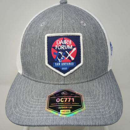 Outdoor Cap Gray One Size Trucker Hat Dairy Forum San Antonio Danone Mesh Patch