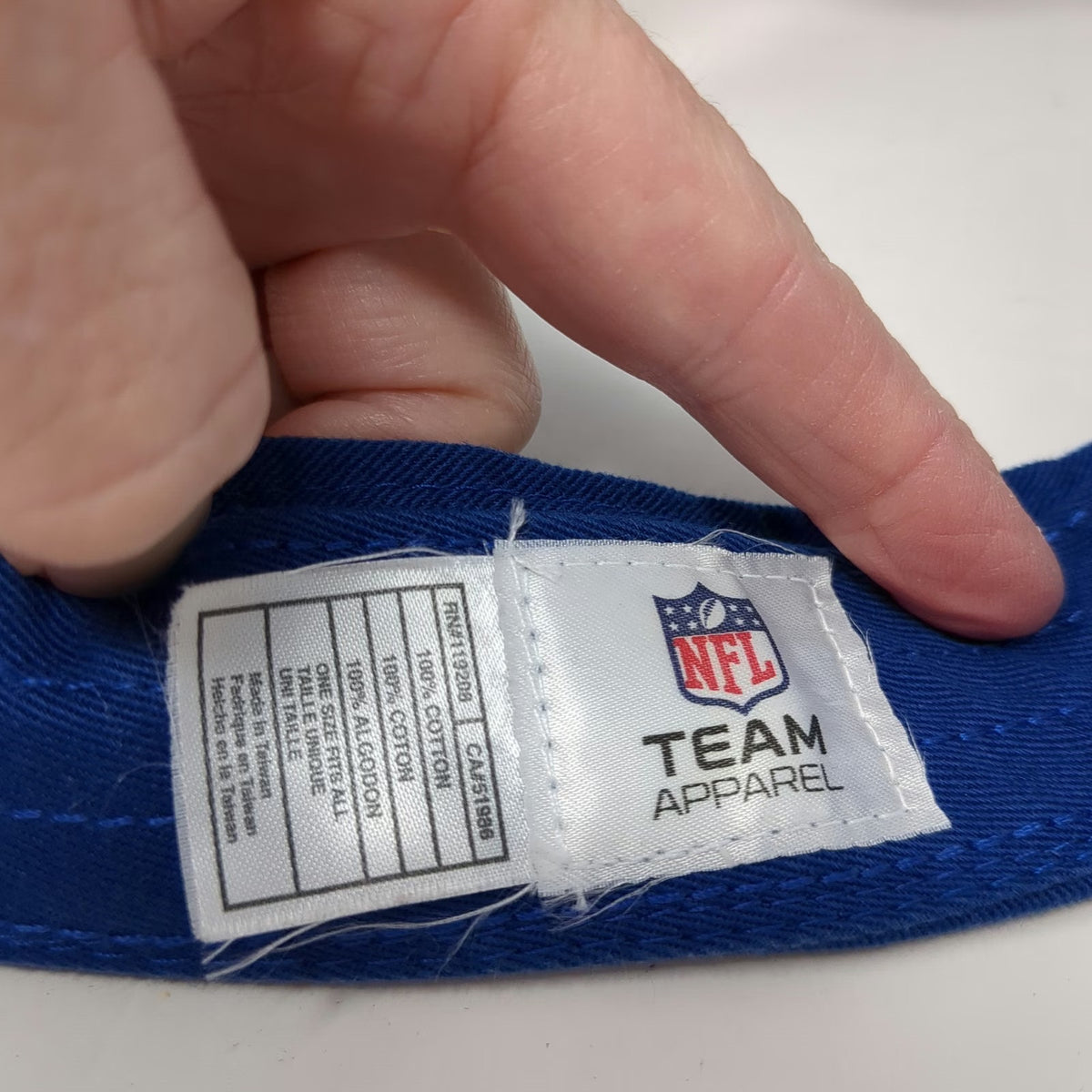 NFL Team Apparel Indianapolis Colts Visor Blue White One Size Horseshoe Logo Hat