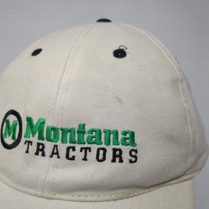 Montana Tractors Leader In Quality Strapback Hat Tan OS Embroidered 6 Panel