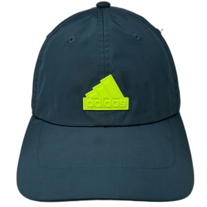 Adidas Baseball Cap Blue One Size Adjustable Rubberized Logo Performance Hat