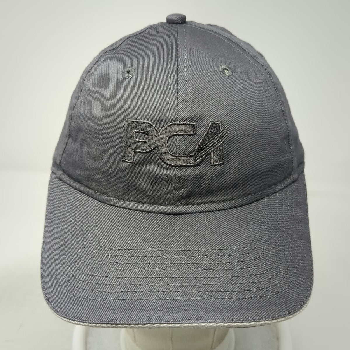 Port & Company Baseball Cap Gray One Size PCA Logo Embroidered Strapback Hat