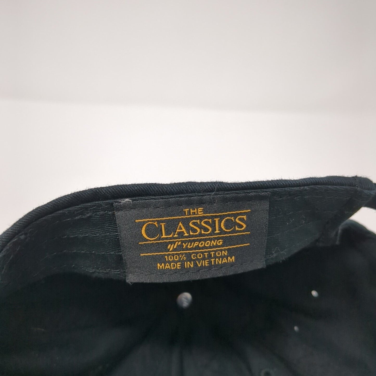 Rejection Pact Slideback Hat Black OS Adjustable Embroidered Classics Yupoong