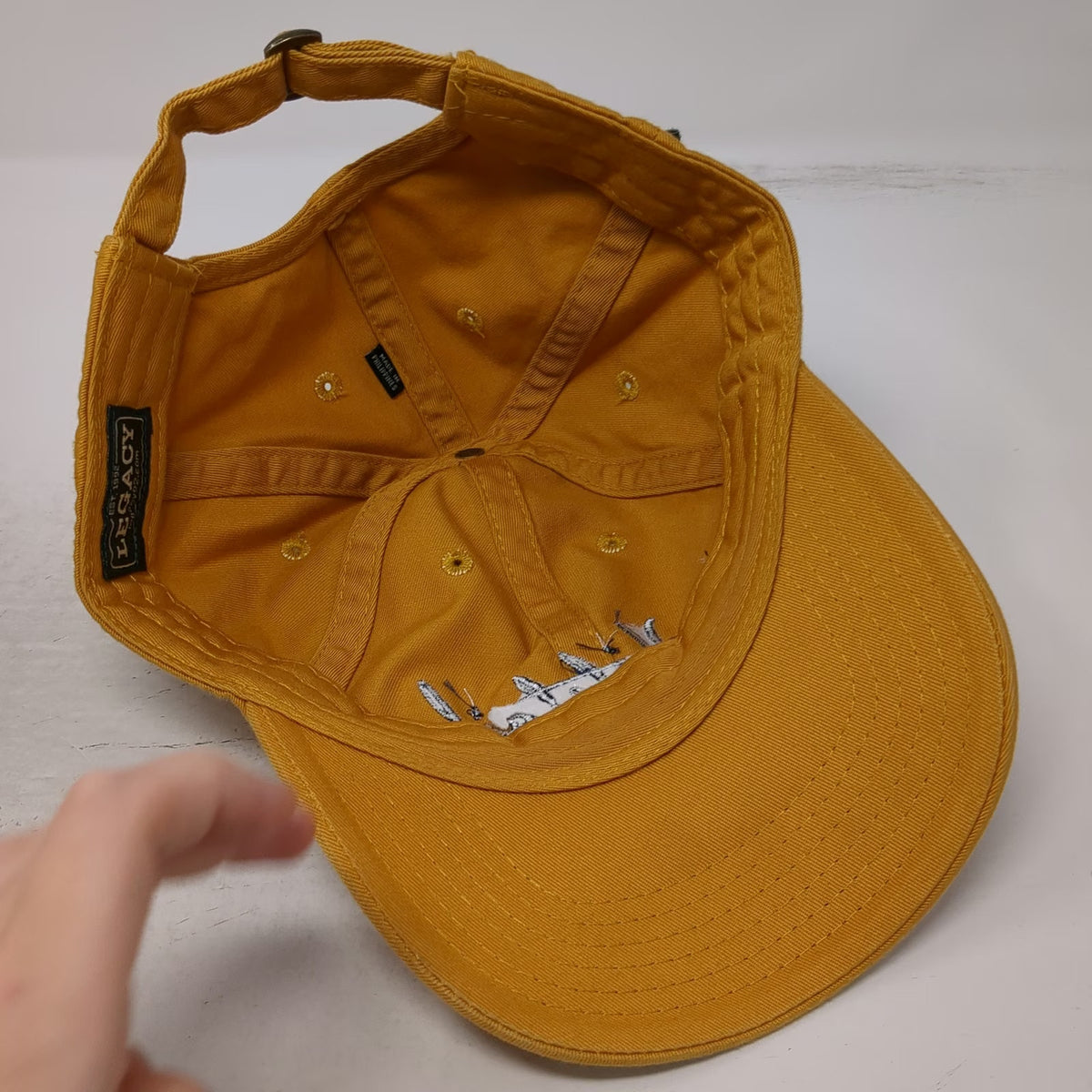 Legacy Baseball Cap Yellow One Size Whitetail Embroidered Slideback Cotton Hat