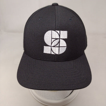 The Classics Yupoong Snapback Hat Black OSFA Embroidered Monogram