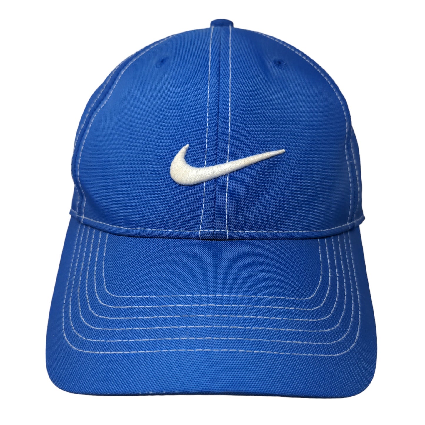 Nike Golf Men's Strapback Hat Blue OSFA Embroidered Swoosh Logo Polyester