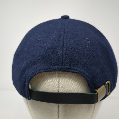 New Era Atlanta Braves MLB 9Fifty Cap Hat Blue One Size Flat Brim Wool Leather