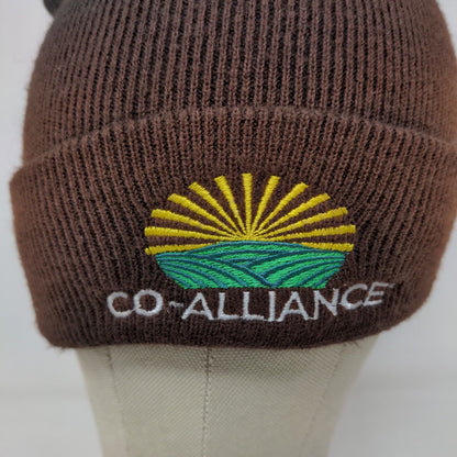 Richardson Men's Knit Beanie Hat Black Embroidered Co-Alliance Seeds Logo