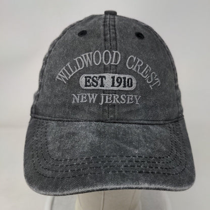 Wildwood Crest New Jersey Est. 1910 Strapback Hat Gray Embroidered Lucky 7