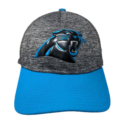New Era Men's 39Thirty Fitted Hat Gray Blue L-XL 3D Carolina Panthers Logo