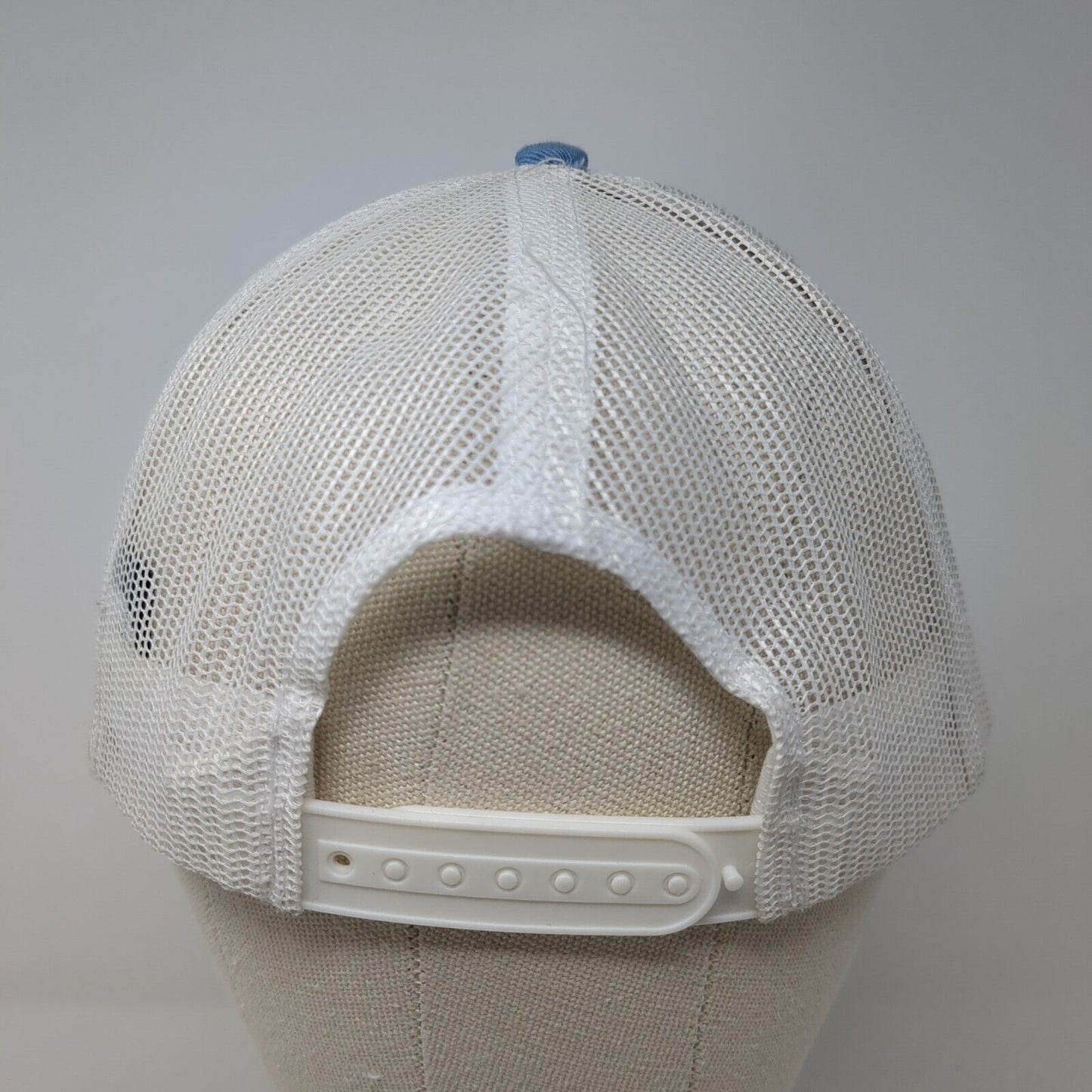 ZOA Energy Snapback Trucker Hat Blue One Size Adjustable Embroidered Mesh Back