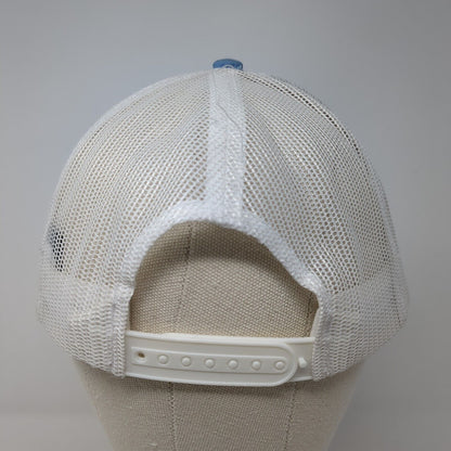 ZOA Energy Snapback Trucker Hat Blue One Size Adjustable Embroidered Mesh Back