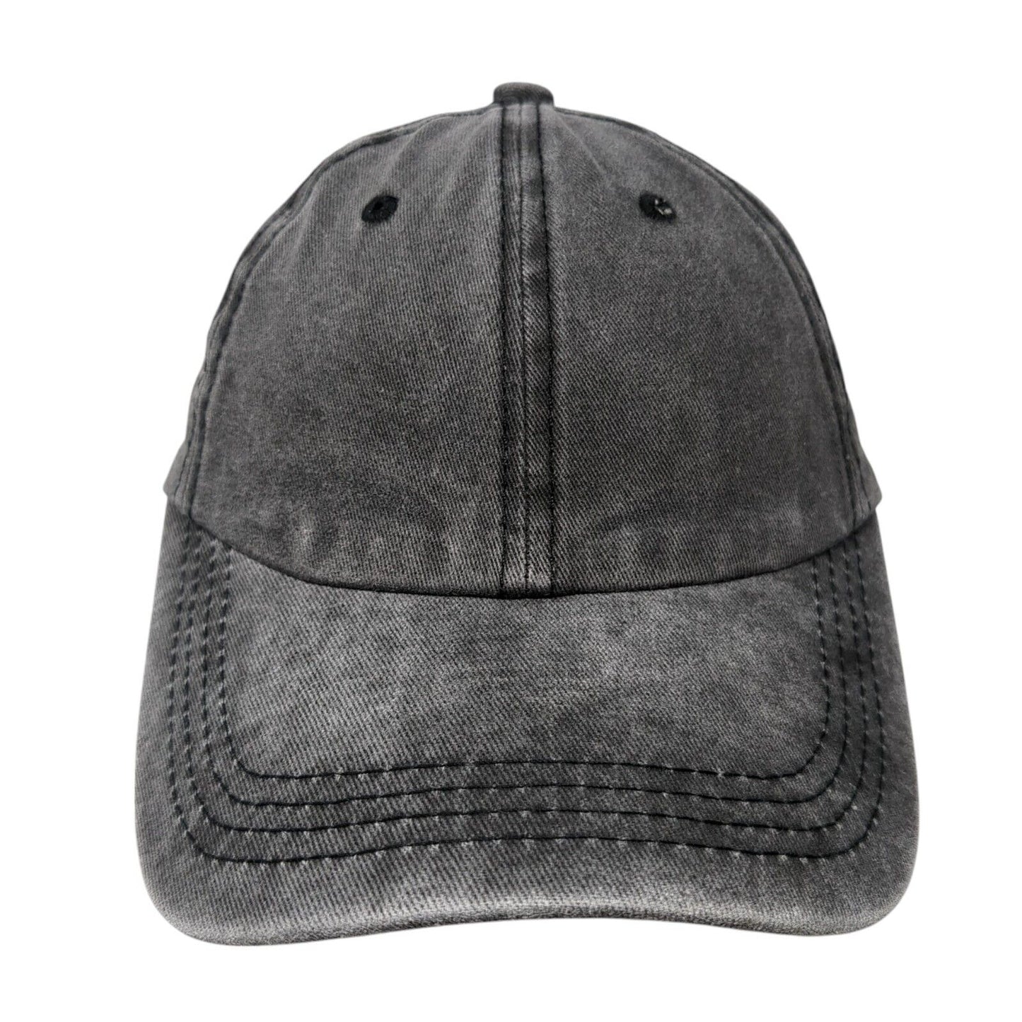 Unbranded Ponyback Slideback Hat Gray One Size Adjustable 6 Panel Blank Cotton