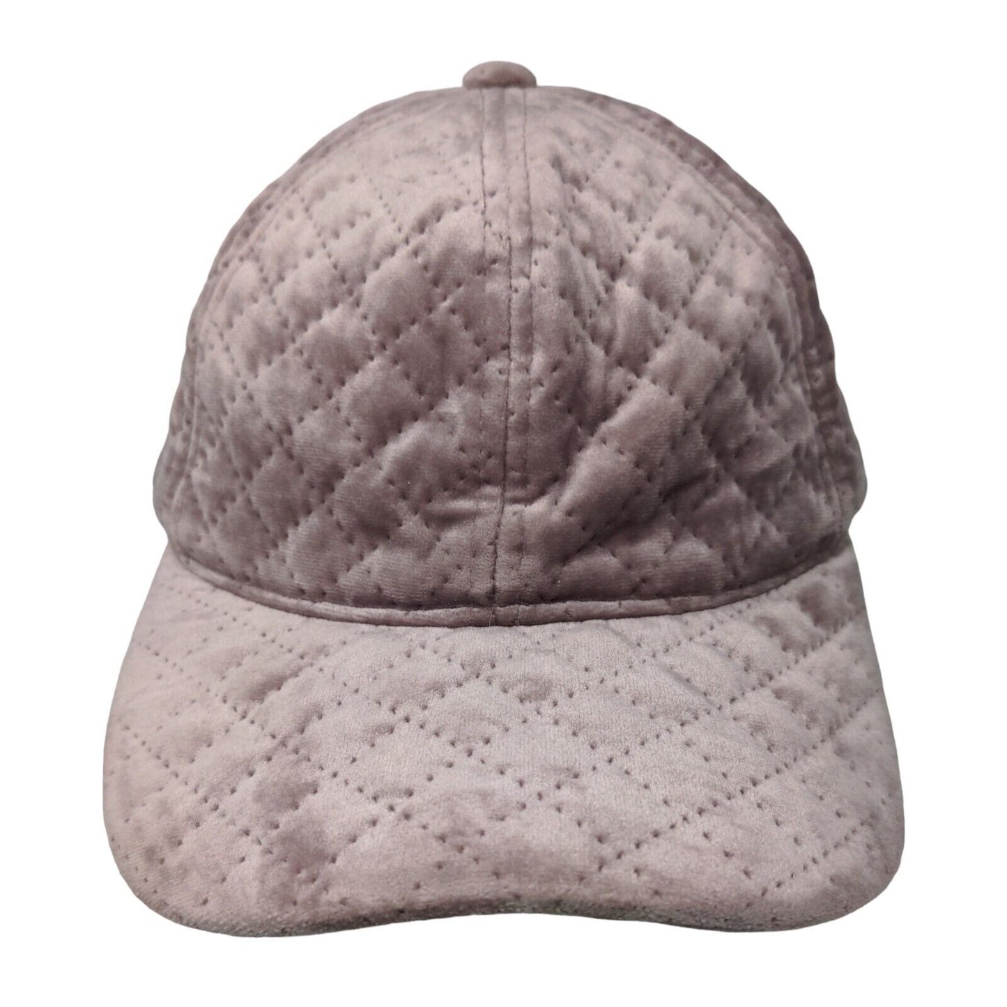 David & Young Quilted Strapback Hat Pinkish-Purple One Size 6 Panel Blank