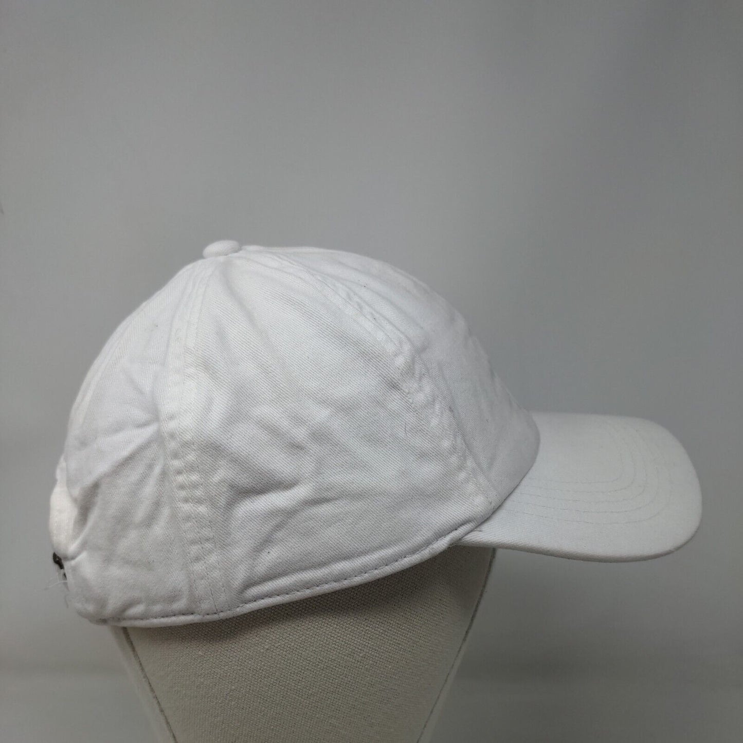 Gap Slideback Hat White One Size Adjustable Solid 6 Panel Blank