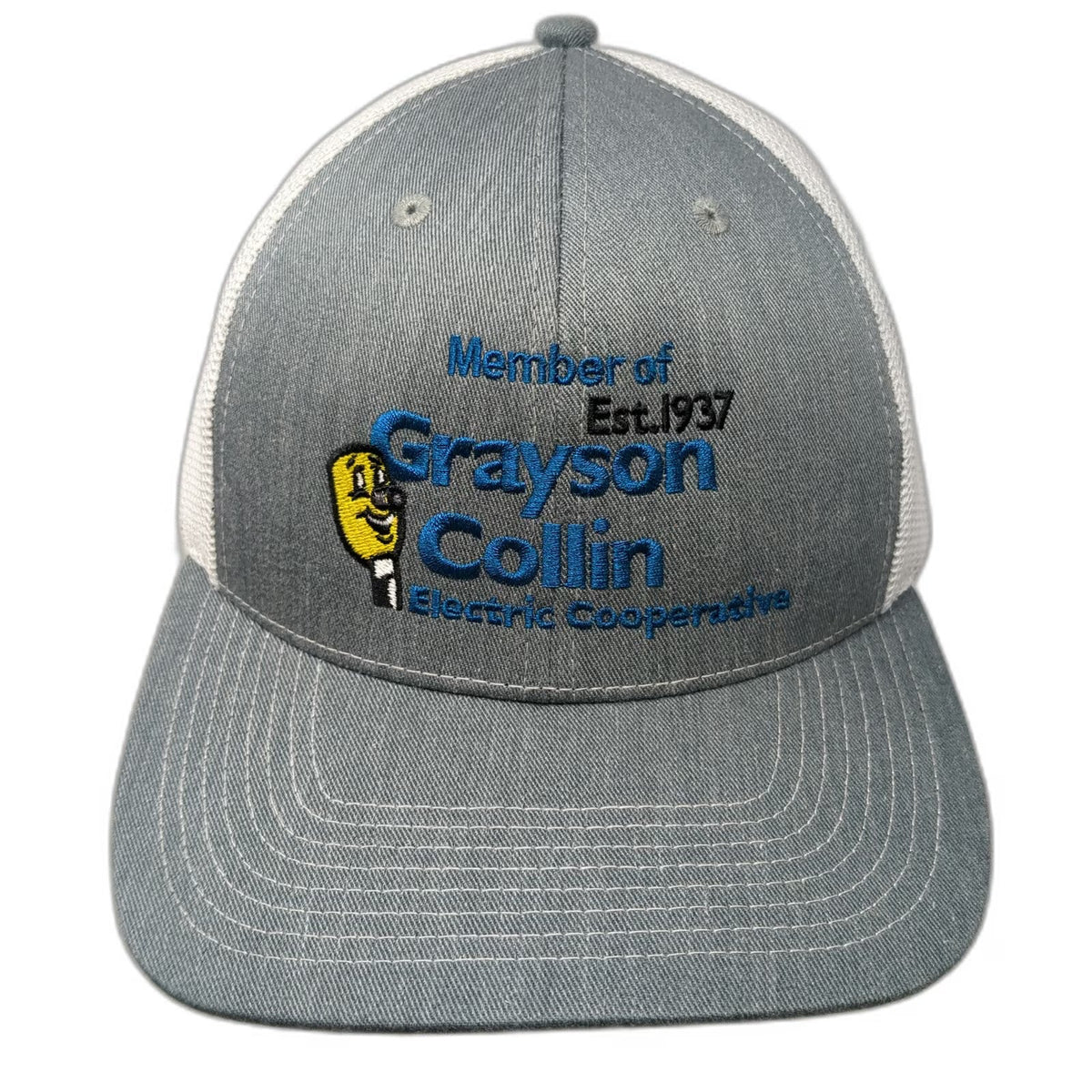 Outdoor Cap Trucker Hat Gray One Size Grayson Collin Electric Cooperative Mesh