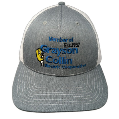 Outdoor Cap Trucker Hat Gray One Size Grayson Collin Electric Cooperative Mesh