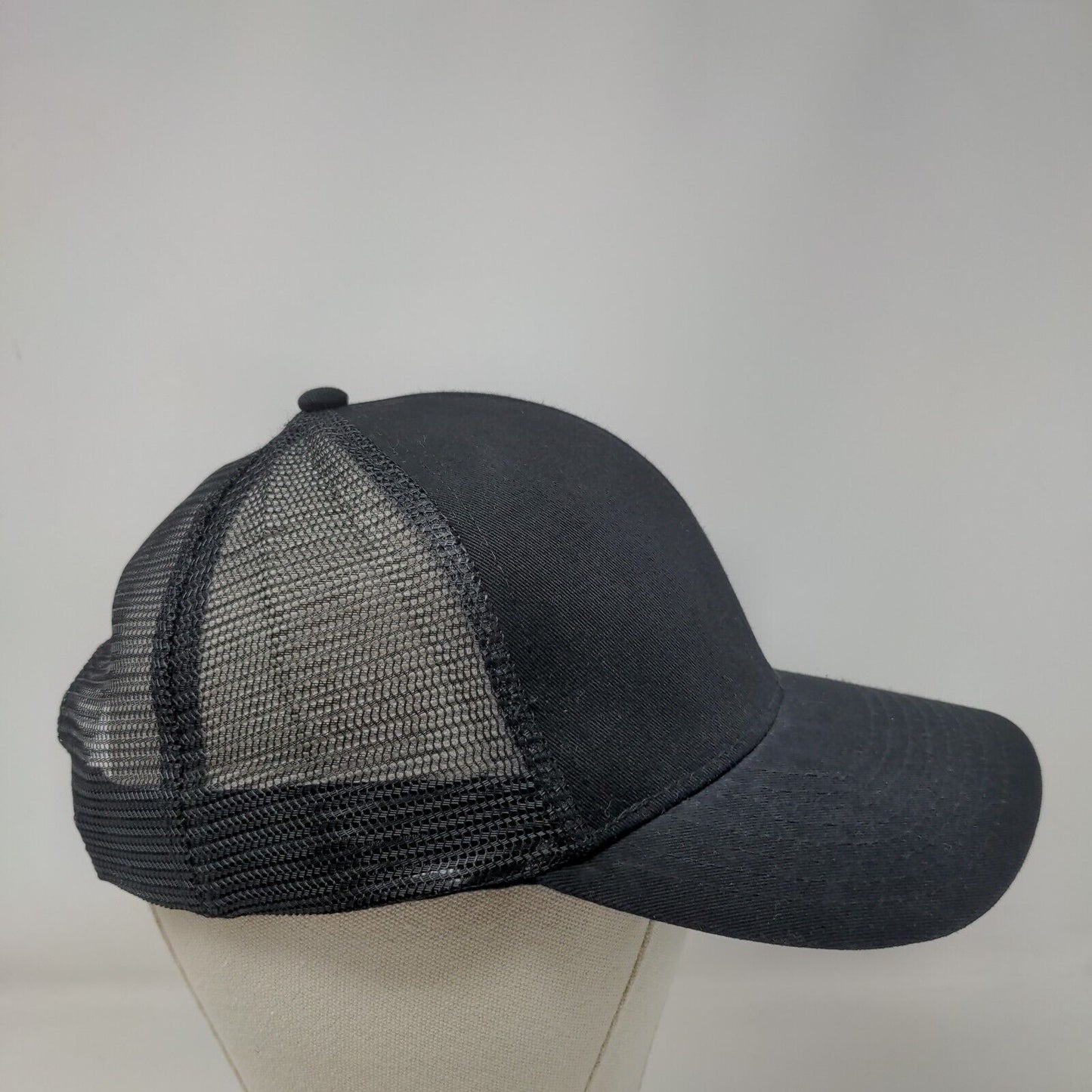 Hurley Snapback Trucker Hat Black One Size Adjustable Embroidered Mesh Back