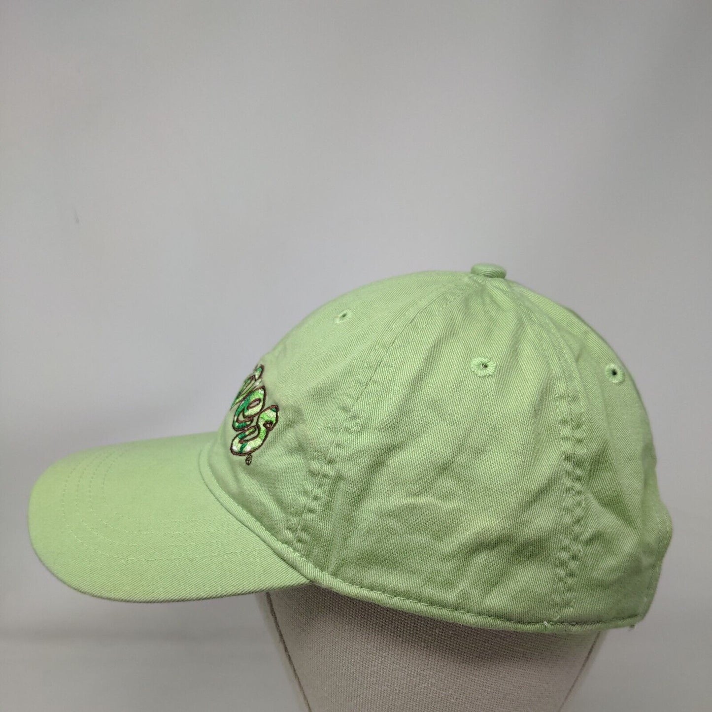 Curves Slideback Hat Green One Size Adjustable Embroidered 6 Panel Cotton