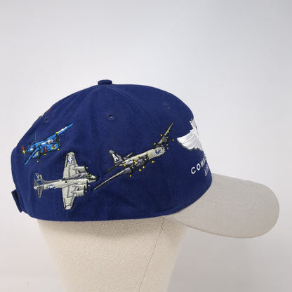 Commemorative Air Force Strapback Hat Blue One Size Bomber Command