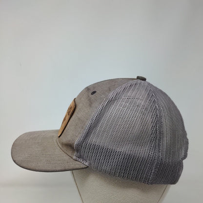 Team Roper Snapback Mesh Back Trucker Hat Multi One Size Leather Patch