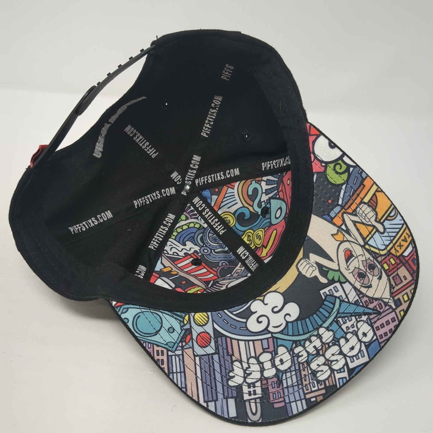 Piff Stixs Snapback Hat Black One Size Adjustable Embroidered 6 Panel