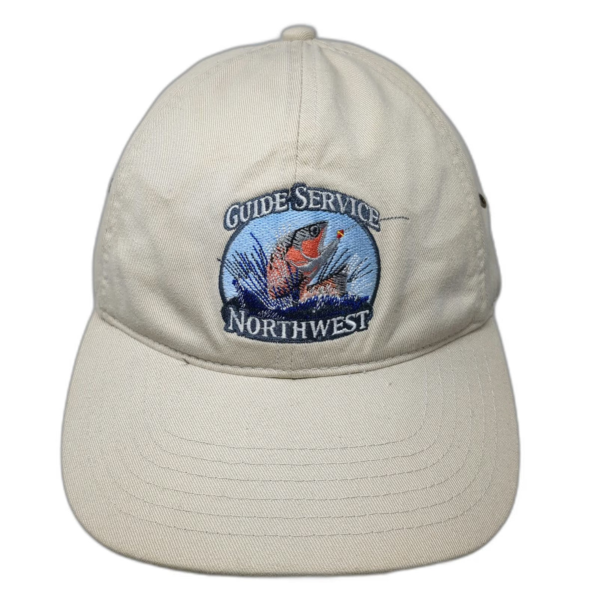 ITC Baseball Cap Beige One Size Guide Service Northwest Fishing Slideback Hat