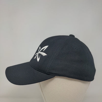 IBM Fitted Hat Black One Size Embroidered Logo Flexfit Yupoong