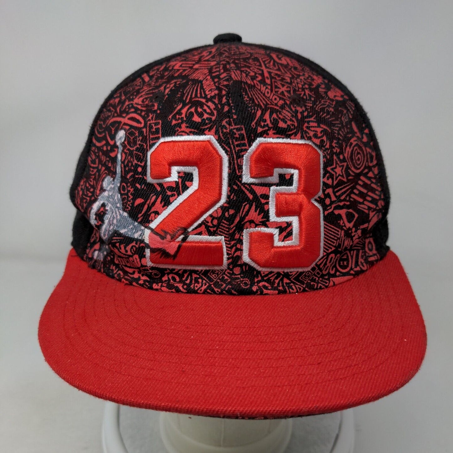 Malaki Chicago Snapback Hat #23 Red Black Embroidered Logo OSFM