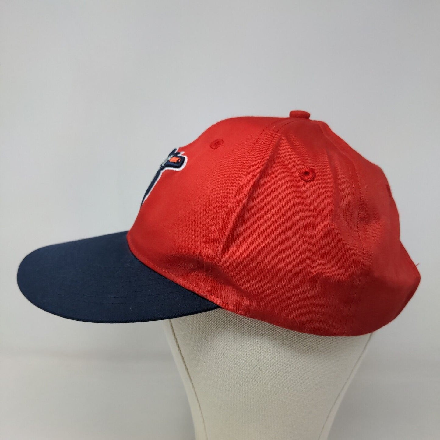 OC Sports Men's Strapback Hat Red Blue OSFM Embroidered Louisville Bats Logo