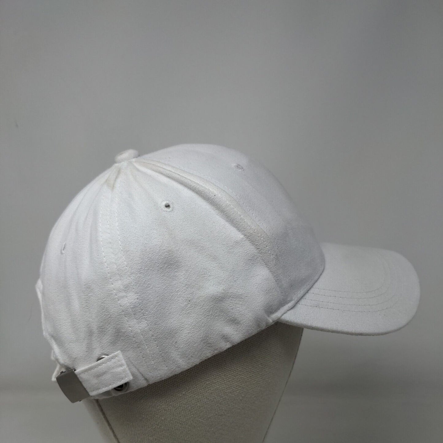 Bride Slideback Hat White One Size Adjustable Embroidered Miss To Mrs Faux Suede