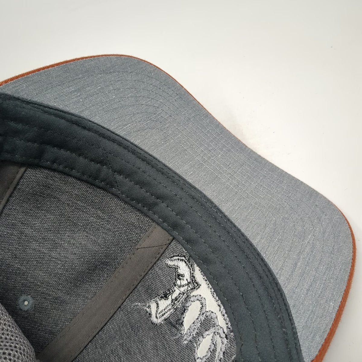 Richardson Trucker Hat Gray Orange One Size Joe Foundation Mesh Snapback 112
