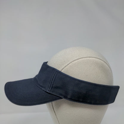 Cremieux Strapback Sunvisor Cap Blue OSFA Adjustable Embroidered Cotton
