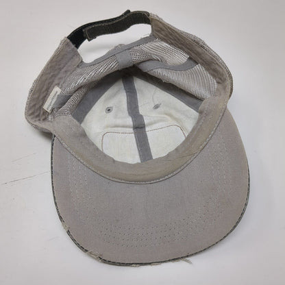 McIntire Saddlery Strapback Trucker Hat Gray OS Adjustable Distressed Mesh Back
