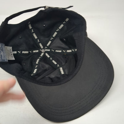 Puma Baseball Cap Black One Size Adjustable Lightweight Polyester Slideback Hat